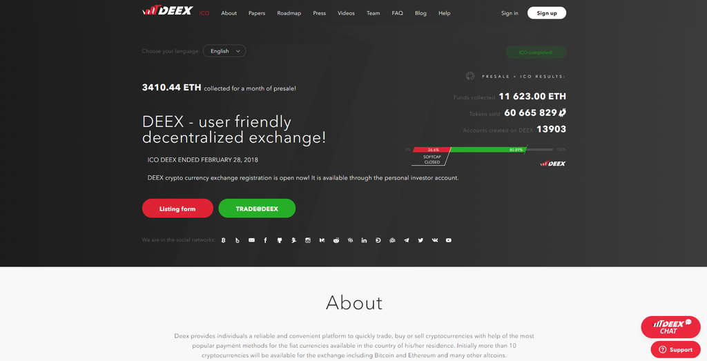 BAMMA is now available on the DEEX exchange